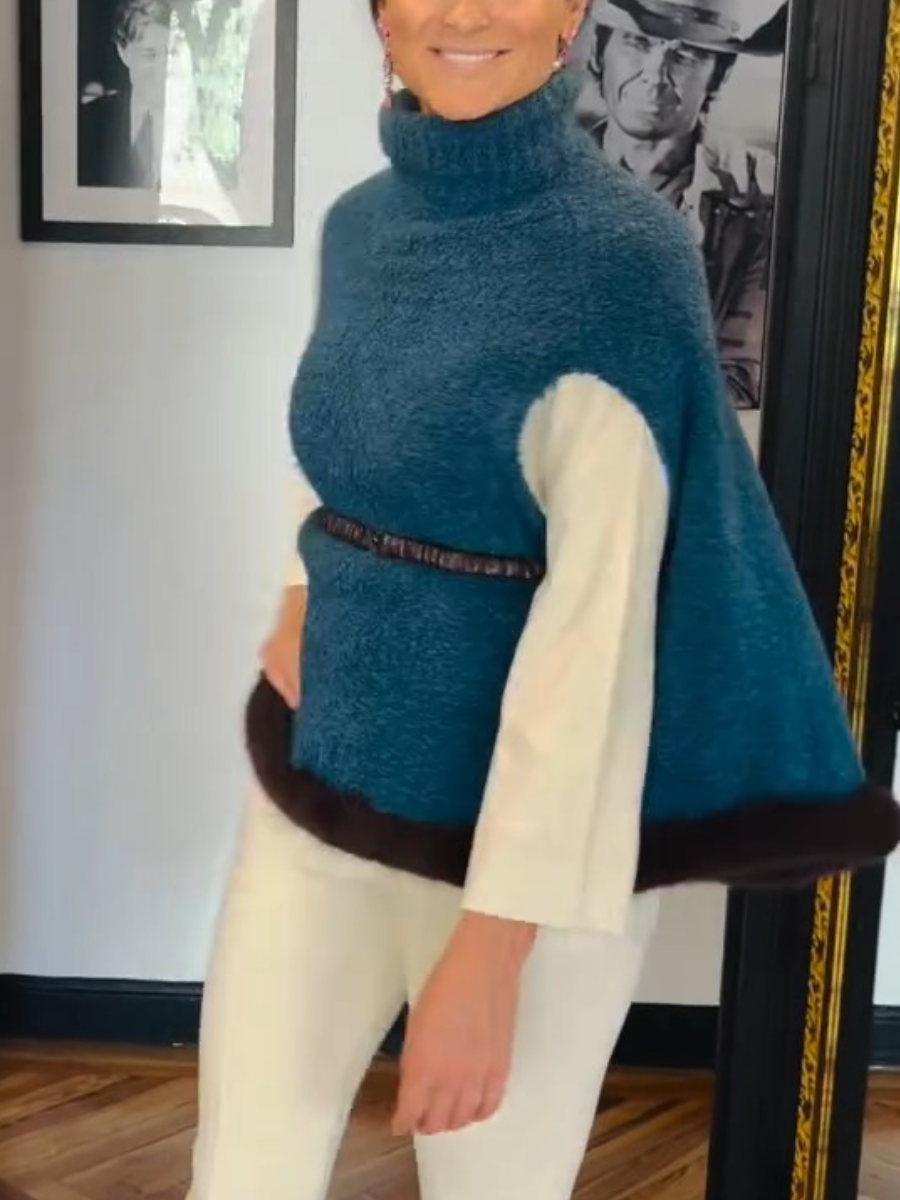 Fashion Rough Solid Color Sweater