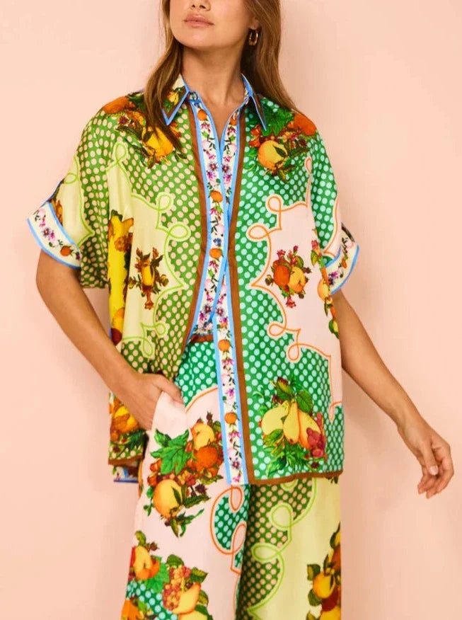 Comfortable Patterned Two-Piece Trousers