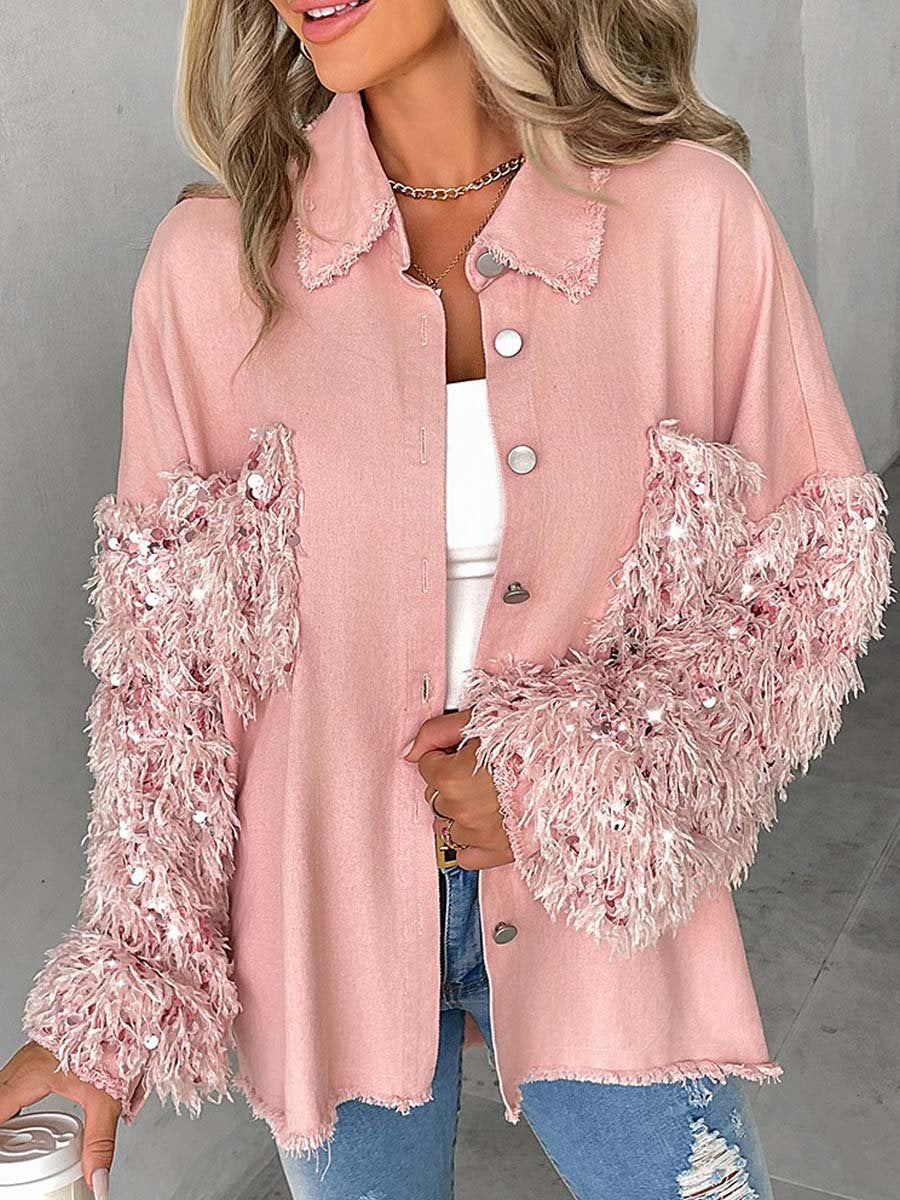 Sequin Tassels Patchwork Jacket