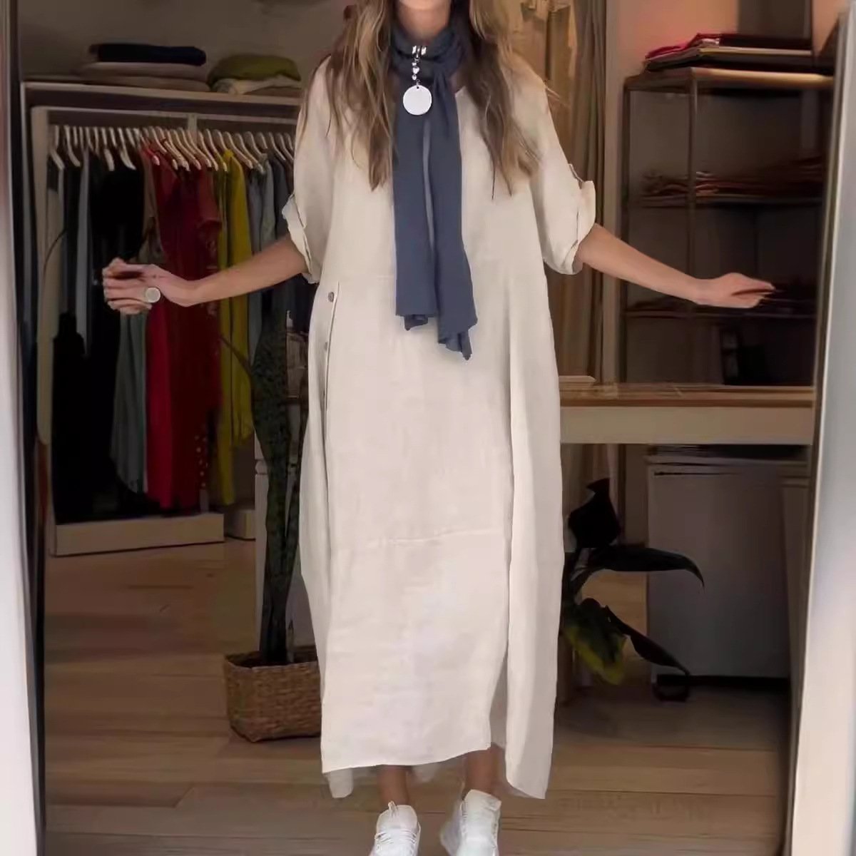 Casual Loose Linen Dress