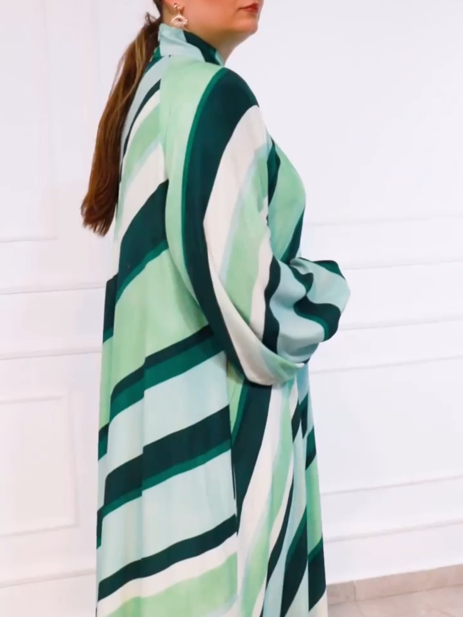 Comfortable Striped Loose Dress