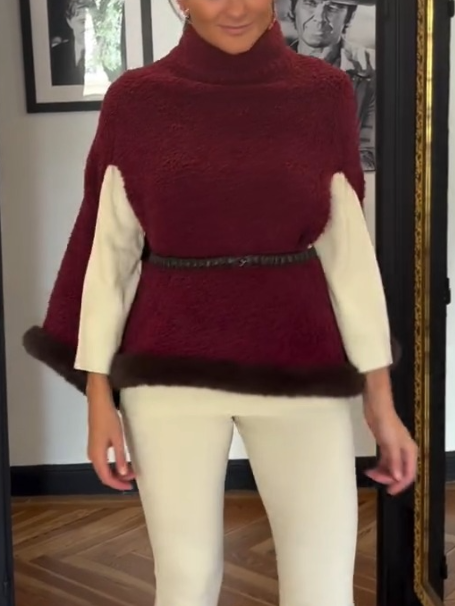 Fashion Rough Solid Color Sweater
