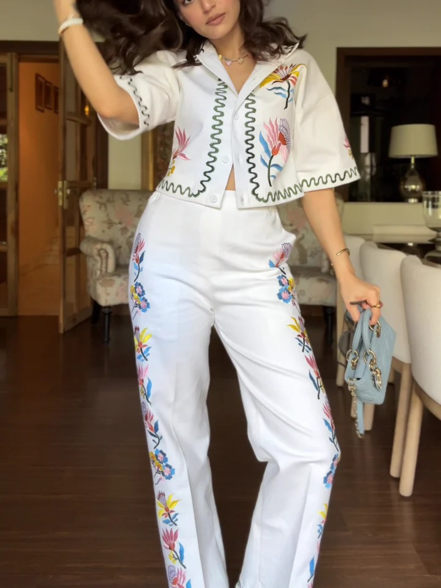 Fashion Shirt Trousers Two-piece Set