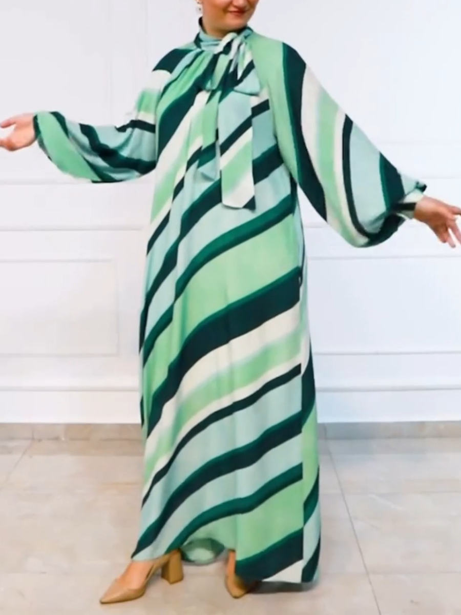 Comfortable Striped Loose Dress
