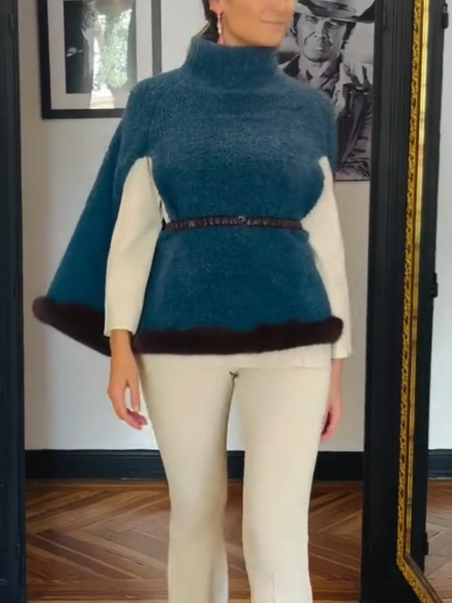 Fashion Rough Solid Color Sweater