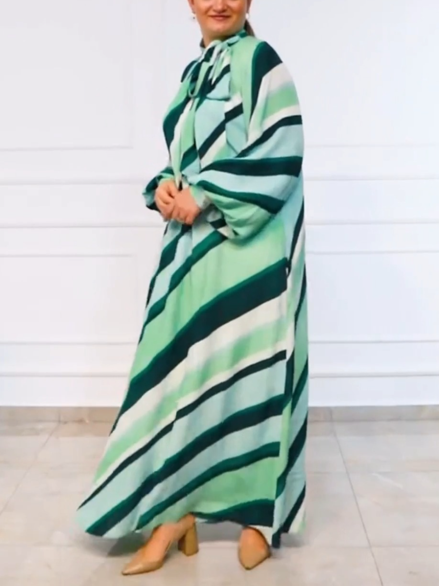 Comfortable Striped Loose Dress