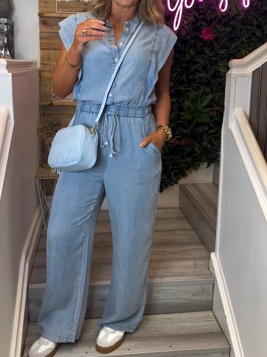 Spring Comfortable Denim Jumpsuit