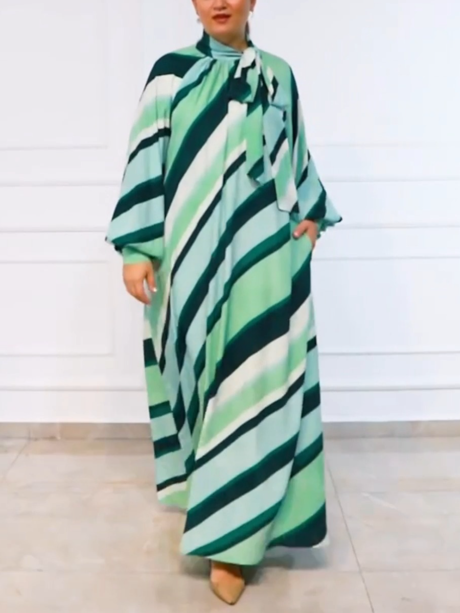 Comfortable Striped Loose Dress
