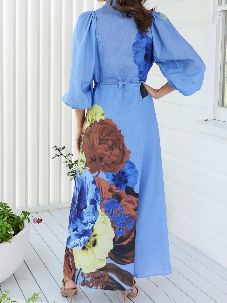 Asymmetric Printed Dress