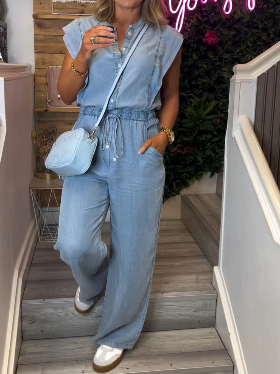 Spring Comfortable Denim Jumpsuit