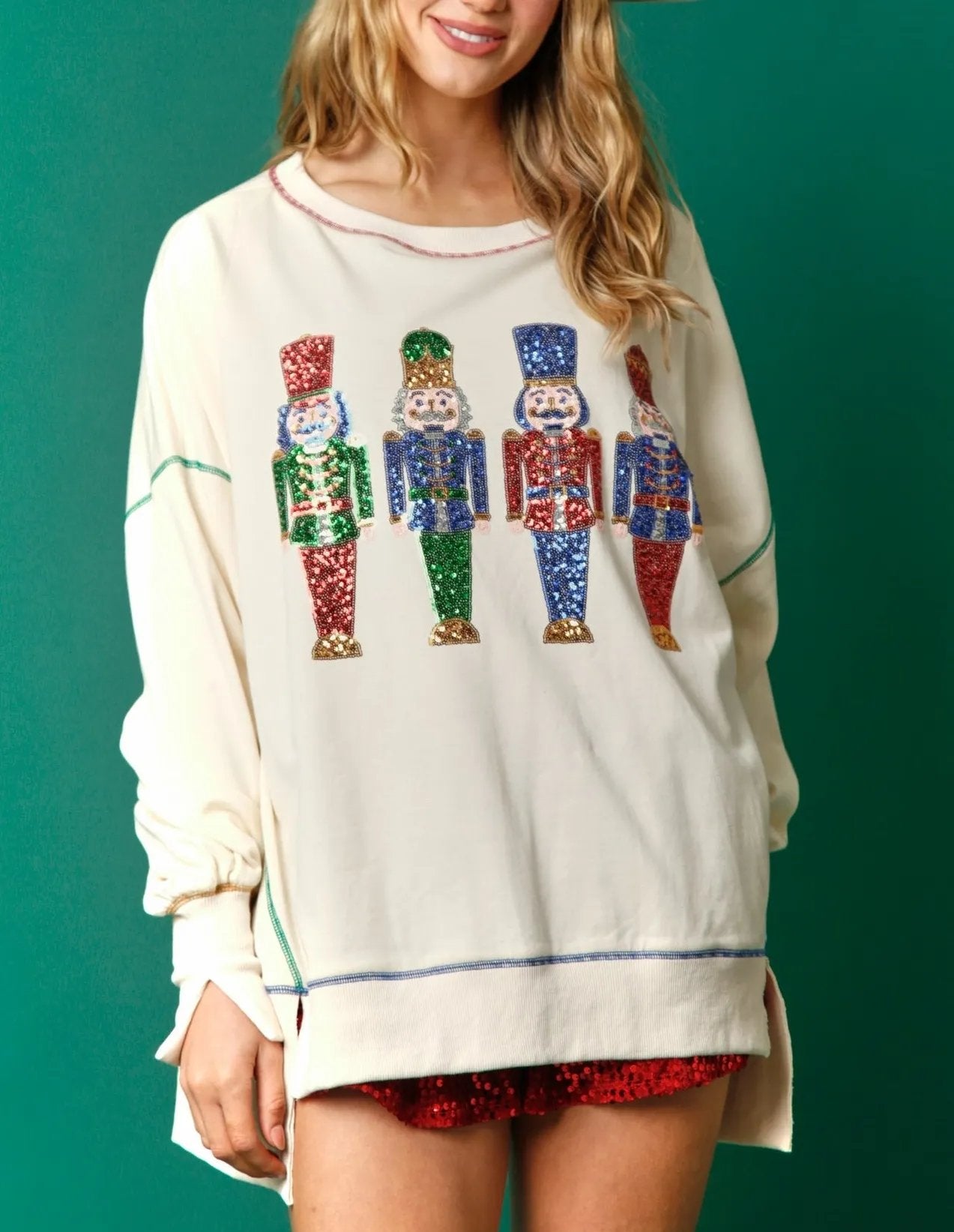 Christmas Sequin Nutcracker Sweatshirt